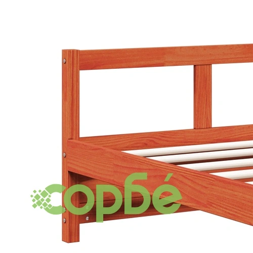 Дневно легло с матрак, восъчнокафяв, 80x200 см, бор масив ➤ топ цена ➤ sorbe.bg