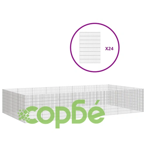 Ограждение за свободно отглеждане на животни 24-панела 54x80 см ➤ топ цена ➤ sorbe.bg