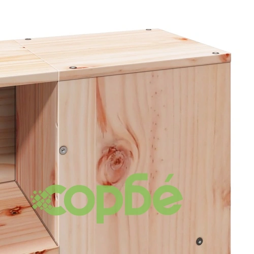 Легло с етажерка за книги, без матрак, 140x190 см, бор масив ➤ топ цена ➤ sorbe.bg