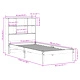 Легло с рафтове за книги, без матрак, бял, 75x190 см, бор масив