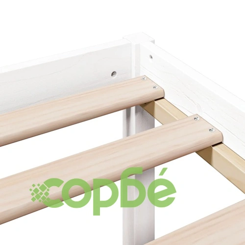 Легло с етажерка за книги, без матрак, 140x190 см, бор масив ➤ топ цена ➤ sorbe.bg