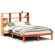 Легло с етажерка за книги, без матрак, 120x190 см, бор масив
