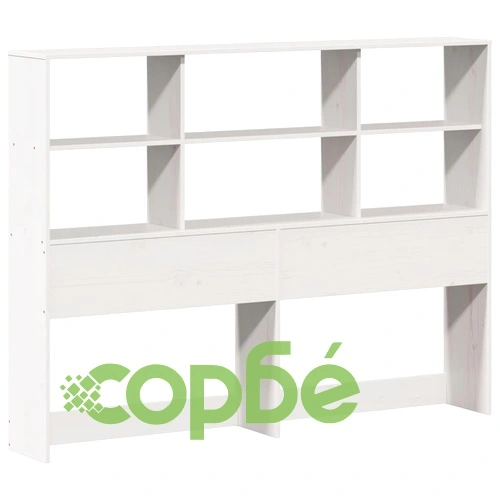 Рамка за легло без матрак, бял, 160x200 см, бор масив ➤ топ цена ➤ sorbe.bg