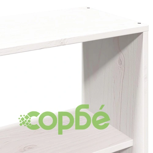 Рамка за легло без матрак, бял, 160x200 см, бор масив ➤ топ цена ➤ sorbe.bg