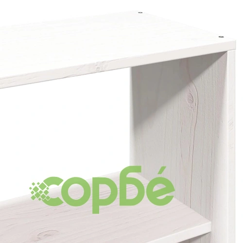 Рамка за легло без матрак, бял, 140x190 см, бор масив ➤ топ цена ➤ sorbe.bg