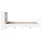 Рамка за легло без матрак, бял, 120x190 см, борово дърво масив