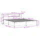 Рамка за легло без матрак, бял, 200x200 см, бор масив