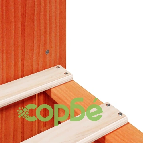 Легло с етажерка за книги, без матрак, 140x190 см, дърво масив ➤ топ цена ➤ sorbe.bg