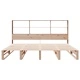 Легло с етажерка за книги, без матрак, 180x200 см, дърво масив