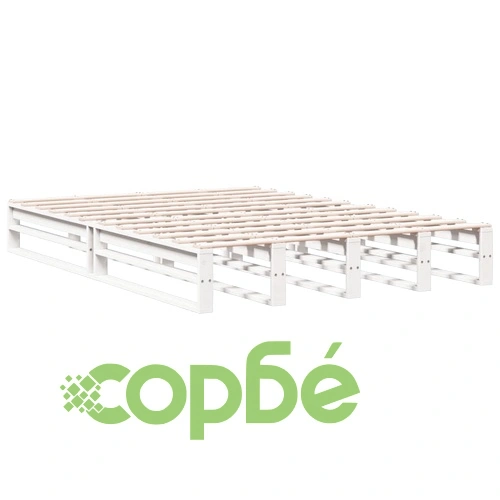 Легло с етажерка за книги, без матрак, 140x190 см, бор масив ➤ топ цена ➤ sorbe.bg