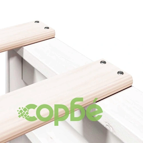 Легло с етажерка за книги, без матрак, 140x190 см, бор масив ➤ топ цена ➤ sorbe.bg