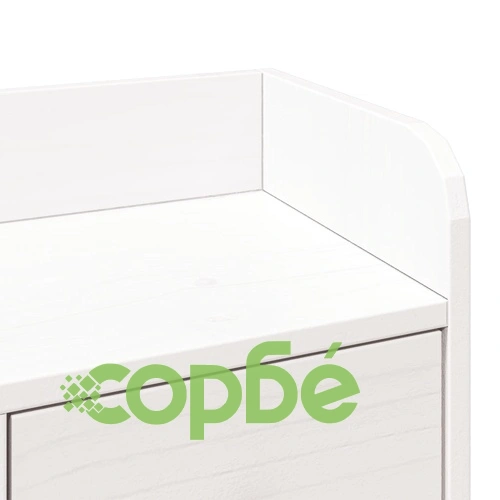 Легло с етажерка за книги, без матрак, 140x190 см, бор масив ➤ топ цена ➤ sorbe.bg