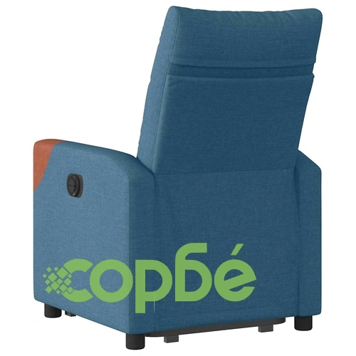 Електрическа стойка нагоре Реклинер стол Синя тъкан ➤ топ цена ➤ sorbe.bg