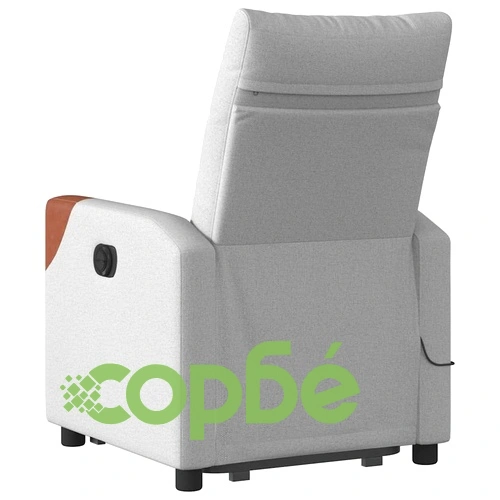 Електрически изправящ масажен реклайнер стол облачносив текстил ➤ топ цена ➤ sorbe.bg