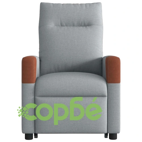 Електрически изправящ масажен реклайнер стол светлосив текстил ➤ топ цена ➤ sorbe.bg