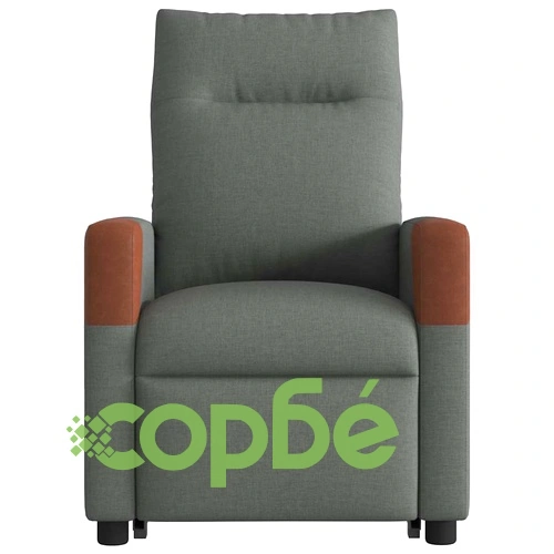 Електрически изправящ масажен реклайнер стол тъмносив текстил ➤ топ цена ➤ sorbe.bg