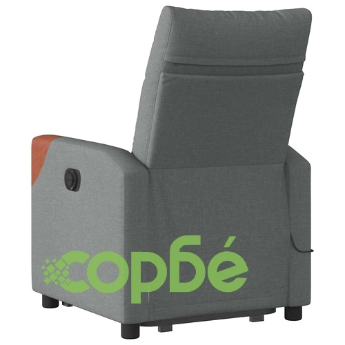 Електрически изправящ масажен реклайнер стол тъмносив текстил ➤ топ цена ➤ sorbe.bg