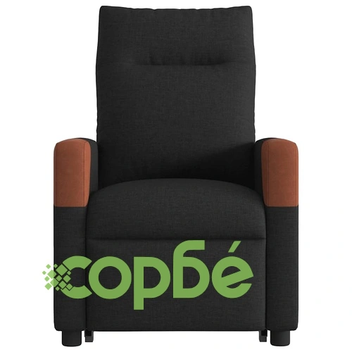 Електрически изправящ масажен реклайнер стол черен текстил ➤ топ цена ➤ sorbe.bg