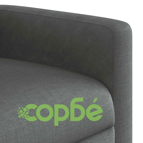 Изправящ масажен реклайнер стол,тъмносив, текстил ➤ топ цена ➤ sorbe.bg