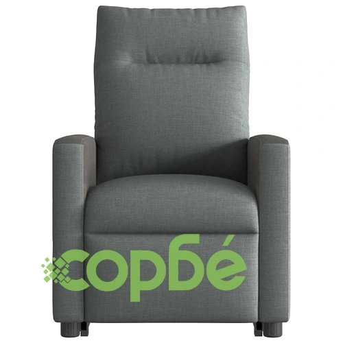 Изправящ масажен реклайнер стол,тъмносив, текстил ➤ топ цена ➤ sorbe.bg