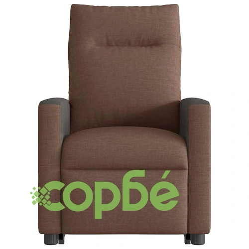 Електрически изправящ реклайнер стол, кафяв, текстил ➤ топ цена ➤ sorbe.bg