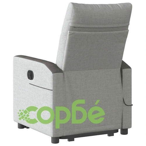 Електрически изправящ масажен реклайнер стол облачносив текстил ➤ топ цена ➤ sorbe.bg