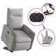 Изправящ реклайнер стол, облачно сив, текстил