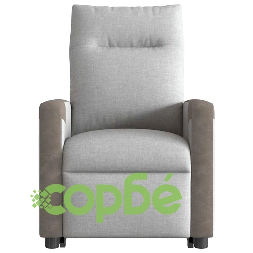 Електрически изправящ реклайнер стол, облачно сив, текстил ➤ топ цена ➤ sorbe.bg