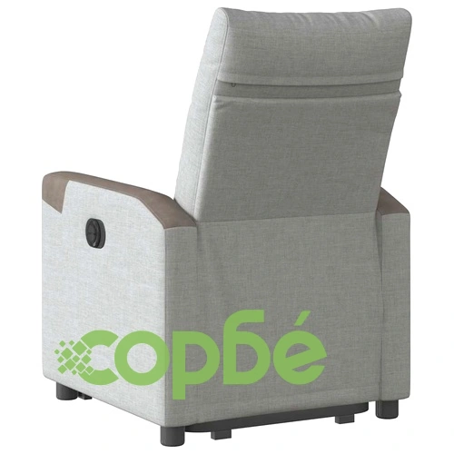 Електрически изправящ реклайнер стол, облачно сив, текстил ➤ топ цена ➤ sorbe.bg