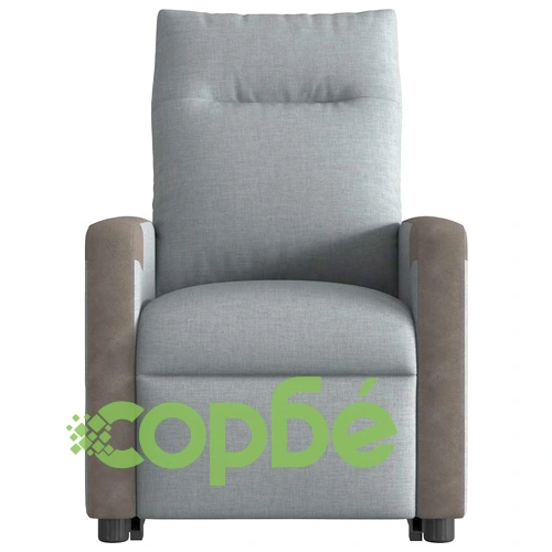 Електрически изправящ масажен реклайнер стол светлосив текстил ➤ топ цена ➤ sorbe.bg
