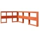 Легло с етажерка за книги, без матрак, 120x190 см, бор масив