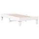 Легло с рафтове за книги, без матрак, бял, 90x190 см, бор масив
