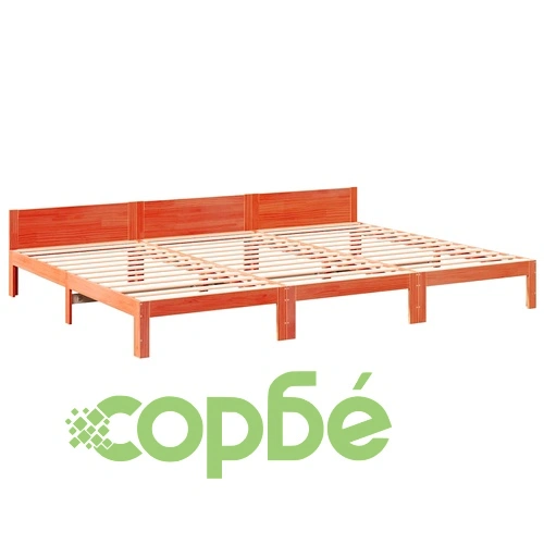 Семейна рамка за легло без матрак Восъчно кафяво дървесина Бор ➤ топ цена ➤ sorbe.bg