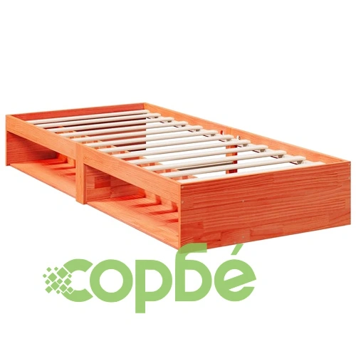 Дневно легло с матрак, восъчнокафяв, 90x190 см, бор масив ➤ топ цена ➤ sorbe.bg