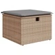 Градински комплект диван с възглавници 5 части бежов полиратан