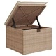 Градински диван с възглавници, 8 части, бежов полиратан