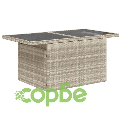 Градински комплект с възглавници, 6 части, светлосив полиратан ➤ топ цена ➤ sorbe.bg