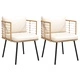 Градински столове 2 бр. с възглавници Natural Poly Rattan