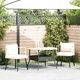 Градински столове 2 бр. с възглавници Natural Poly Rattan
