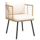 Градински столове 2 бр. с възглавници Natural Poly Rattan
