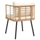 Градински столове 2 бр. с възглавници Natural Poly Rattan