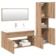 Комплект мебели за баня от 4 части Дъб артизан инженерно дърво