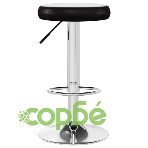 Бар табуретки, 2 бр, черни, изкуствена кожа ➤ топ цена ➤ sorbe.bg