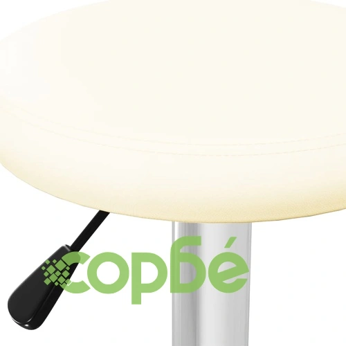 Бар табуретки, 2 бр, кремави, изкуствена кожа ➤ топ цена ➤ sorbe.bg