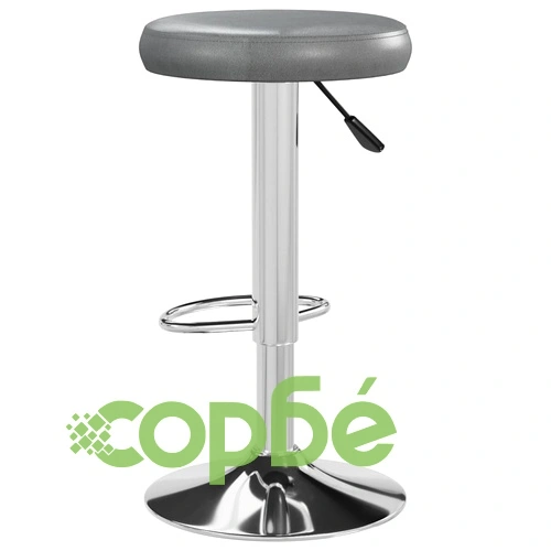 Бар табуретки, 2 бр, сиви, изкуствена кожа ➤ топ цена ➤ sorbe.bg