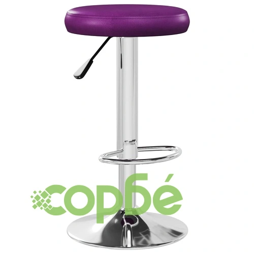 Бар табуретки, 2 бр, лилави, изкуствена кожа ➤ топ цена ➤ sorbe.bg