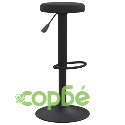 Бар табуретки, 2 бр, черни, кадифе ➤ топ цена ➤ sorbe.bg