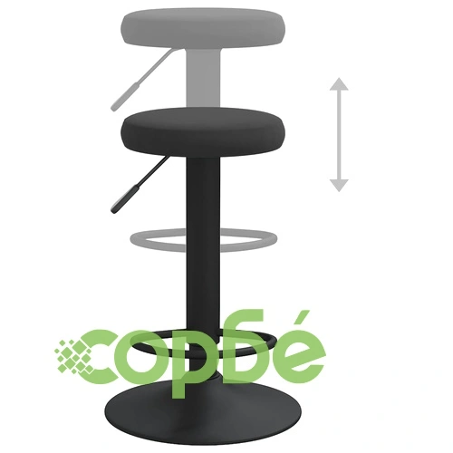 Бар табуретки, 2 бр, черни, кадифе ➤ топ цена ➤ sorbe.bg