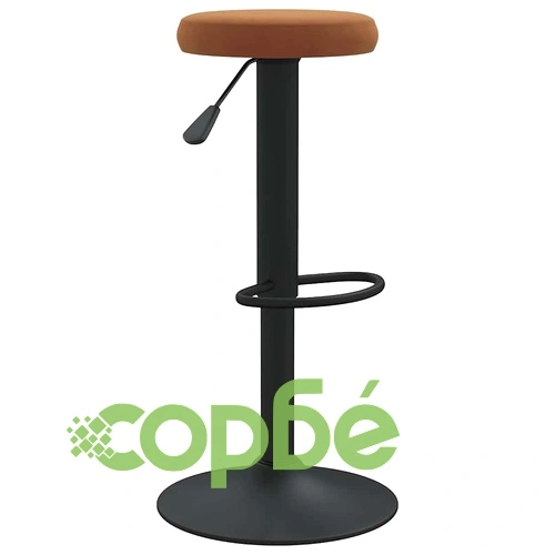 Бар табуретки, 2 бр, кафяви, кадифе ➤ топ цена ➤ sorbe.bg