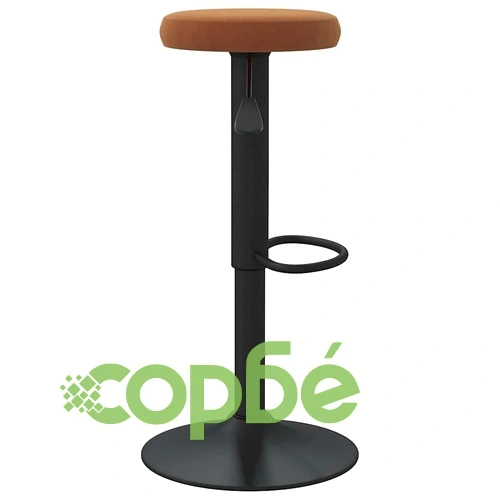 Бар табуретки, 2 бр, кафяви, кадифе ➤ топ цена ➤ sorbe.bg